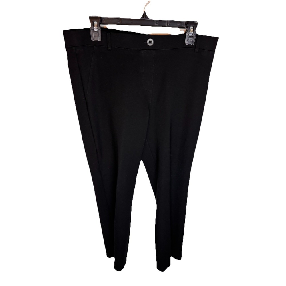 Betabrand Women's XL Hemmed 27" Inseam Black Dress Yoga Pants W0076-BK‎